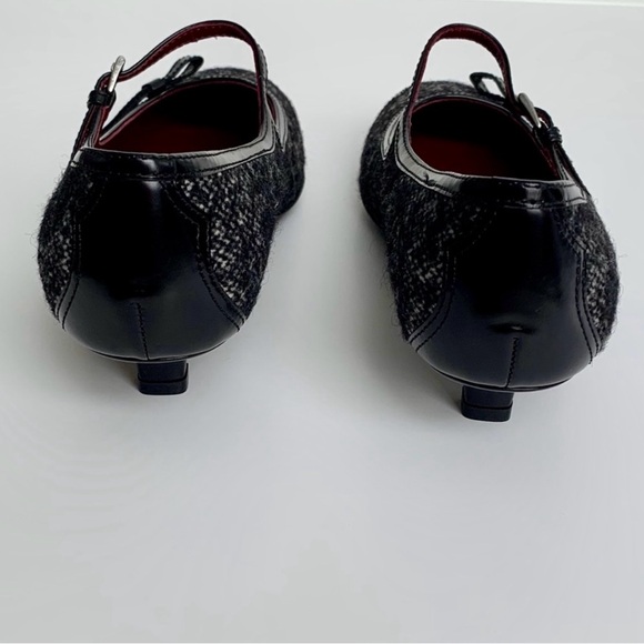 NEW - PRADA Black & White Tweed Mary Jane Kitten Heel Size EU 39.5 (US 9/9.5) - Picture 11 of 11